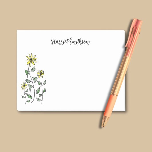 Retro Wildflower Specialized Daisy Art Fun Boho Post-it® Notes