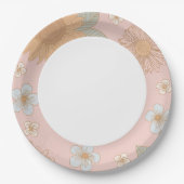 Retro Wildflower Verjaardagsfeest Papieren Bordje (Voorkant)