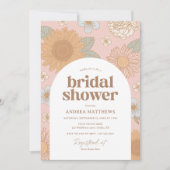 Retro Wildflower Vrijgezellenfeest Kaart (Voorkant)