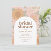 Retro Wildflower Vrijgezellenfeest Kaart (Staand voorkant)