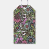Retro Wildflower Winter Garden Cadeaulabel (Voorkant)