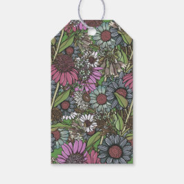 Retro Wildflower Winter Garden Cadeaulabel