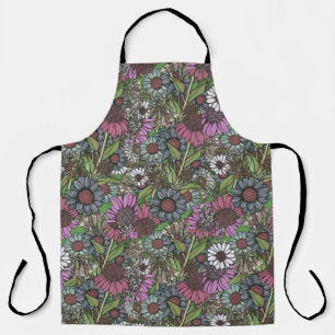 Retro Wildflower Winter Garden Wrapping Paper Schort