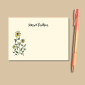 Retro Wildflowers Personalized Boho Botanical Post-it® Notes