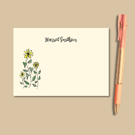 Retro Wildflowers Personalized Boho Botanical Post-it® Notes
