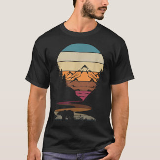 Retro Wildlife Animal Beer Hiking Trebes Mountains T-shirt