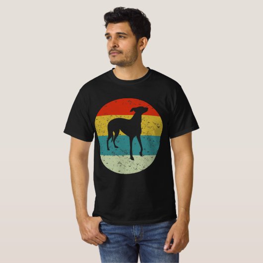 retro  windhond t-shirt (Voorkant volledig)