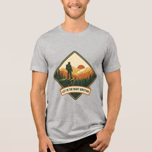 Retro Windturbine Berg T-Shirt - 70s Natuur