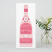 Retro Wine Fles Bridal Showuitnodiging Kaart (Staand voorkant)