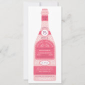 Retro Wine Fles Bridal Showuitnodiging Kaart (Voorkant)