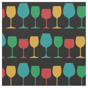Retro Wine Glass Cute  Mod Stof