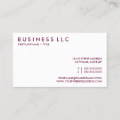 retro WINE Visitekaartje (Achterkant)