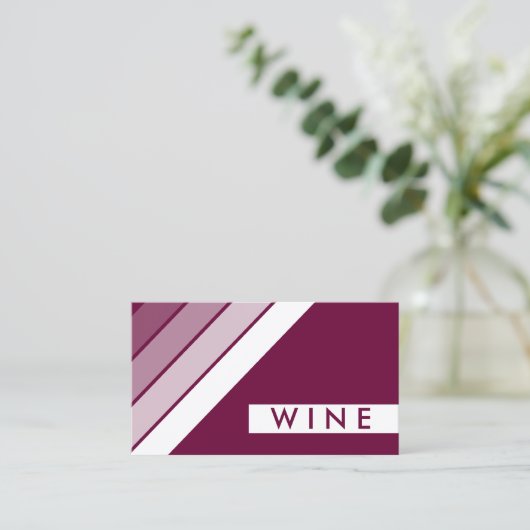 retro WINE Visitekaartje (Staand voorkant)