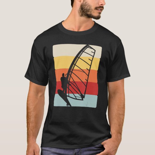 Retro Wing Surfen Koele Folie  Wing Surfer T-shirt (Voorkant)