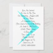 Retro Wink Surprise Turquoise w/ Rhyme Invitation Kaart (Achterkant)
