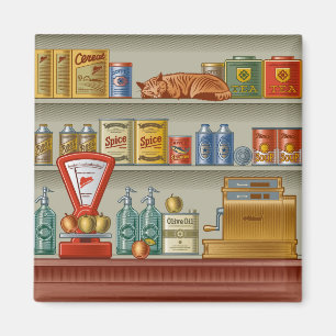 Retro-winkel Magneet