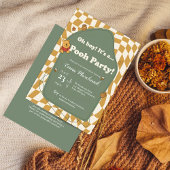 Retro Winnie the Pooh "Oh Boy! It's a Pooh Party!" Kaart