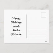 Retro Winter Cityscape Feestdagenkaart (Achterkant)