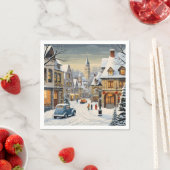 Retro Winter Cityscape Servet (Insitu)