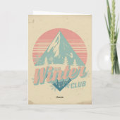 Retro Winter Club Kaart (Achterkant)