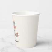 Retro Winter Kerstman Verjaardagsfeest Papieren Bekers (Links)