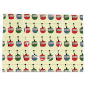 Retro Winter Ski Gondola Lift Skiërs Cream Groot Cadeauzakje (Achterkant)