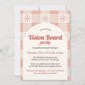 Retro Winter Snowflakes Dream Vision Board Party Kaart (Voorkant)