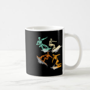 Retro Winter Sport Snowboarder Snowbo Koffiemok