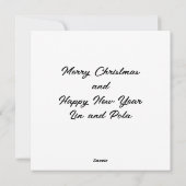 Retro Winter Stadsgezicht Feestdagenkaart (Achterkant)