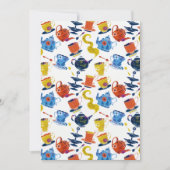 Retro Winter Whimsical Tea Party Aankondiging (Voorkant)