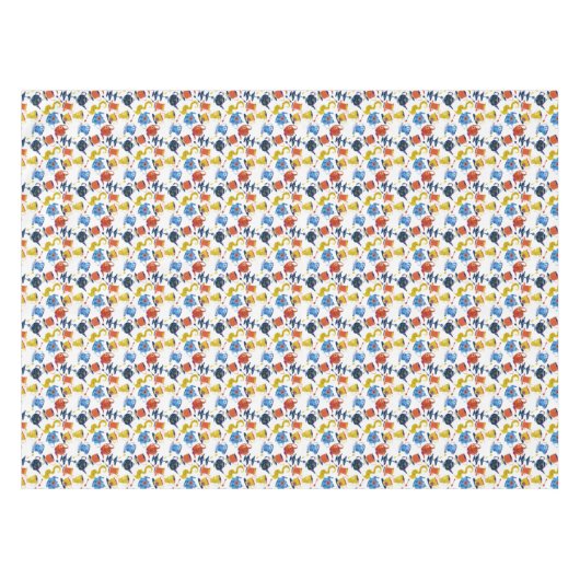  Retro Winter Whimsical Tea Party Tafelkleed (Voorkant (Horizontaal))