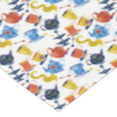 Retro Winter Whimsical Tea Party Tafelkleed (Gekanteld)