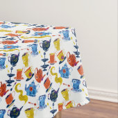 Retro Winter Whimsical Tea Party Tafelkleed (Voorbeeld)