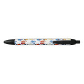  Retro Winter Whimsical Tea Party Zwarte Inkt Pen (Achterkant)