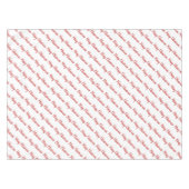 Retro Winter Wit Patroon Vrolijk Kerstfeest Tafelkleed (Voorkant (Horizontaal))