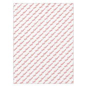 Retro Winter Wit Patroon Vrolijk Kerstfeest Tafelkleed (Voorkant)