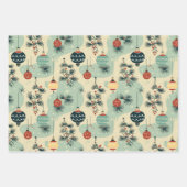 Retro Winter Wonderland kerstboom cadeau Inpakpapier Vel (Voorkant)