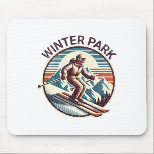 Retro  Winterpark Colorado Skigebied Wint Muismat