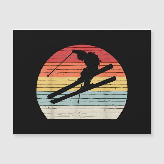 Retro Wintersport Skiën (Voorkant)