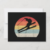  Retro Wintersport Skiën Bedankkaart (Achterkant)