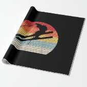 Retro Wintersport Skiën Cadeaupapier (Uitgerold)