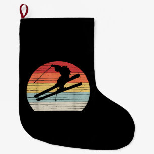 Retro Wintersport Skiën Grote Kerstsok