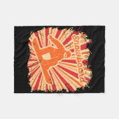 Retro Wintersport Snowboard Snowboarder Fleece Deken (Voorkant (Horizontaal))