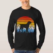  Retro Wirehaered Pointing Griffon T-shirt (Voorkant)