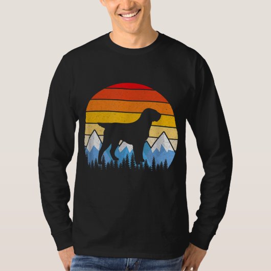  Retro Wirehaered Pointing Griffon T-shirt (Voorkant)