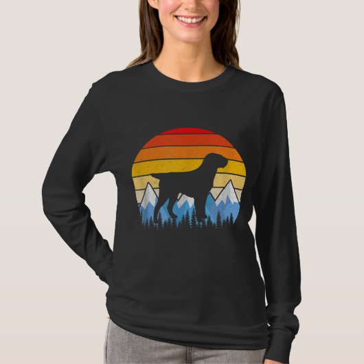  Retro Wirehaered Pointing Griffon T-shirt (Voorkant)
