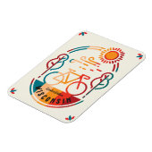 Retro Wisconsin Fietsroute Magneet (Linkerzijde)