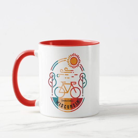 Retro Wisconsin Fietsroute Mok (Links)