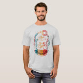 Retro Wisconsin Fietsroute T-shirt (Voorkant volledig)