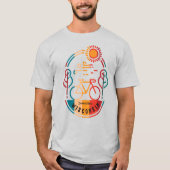 Retro Wisconsin Fietsroute T-shirt (Voorkant)